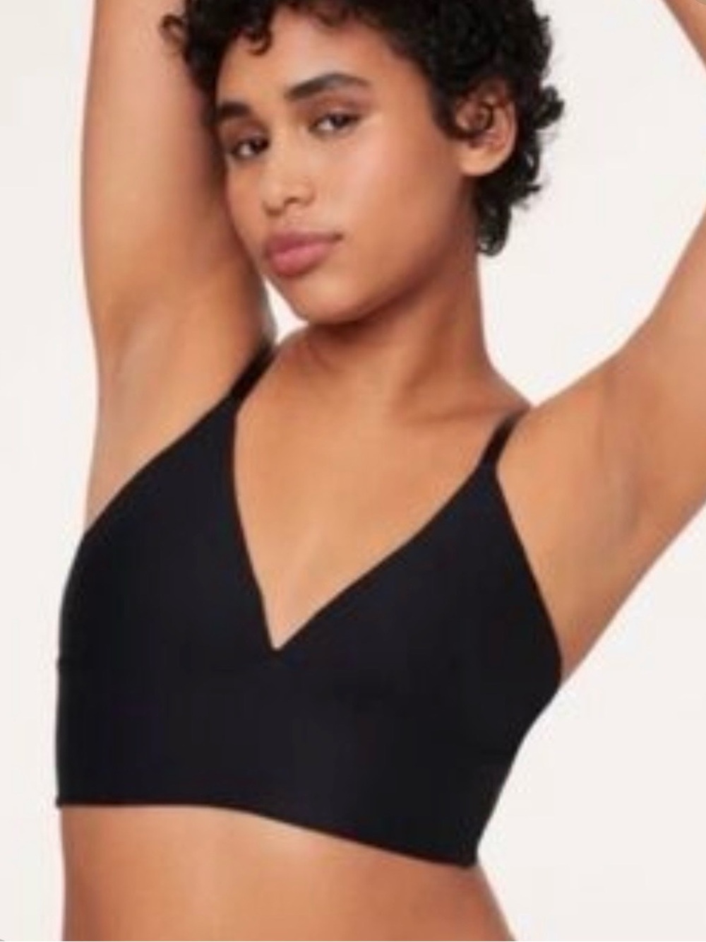 Like New Pepper Everywear Longline Bralette, XS, Black
